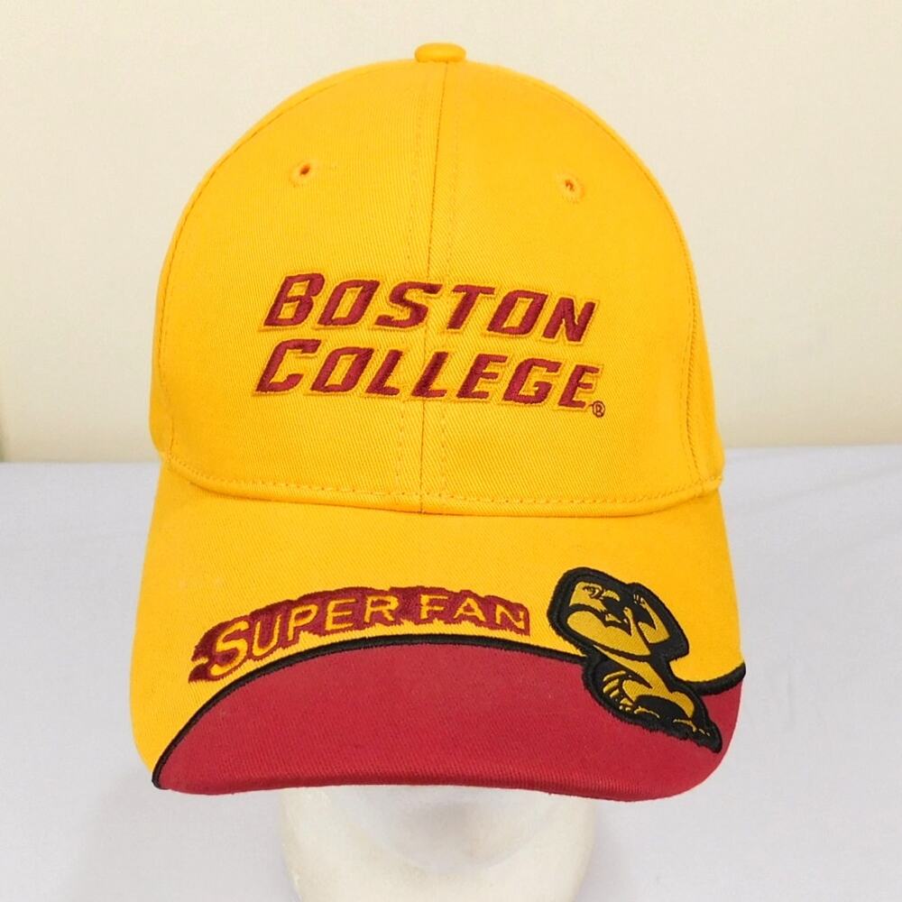 Boston College Eagles Superfan Hat Embroidered Yellow Red Adjustable Keezer